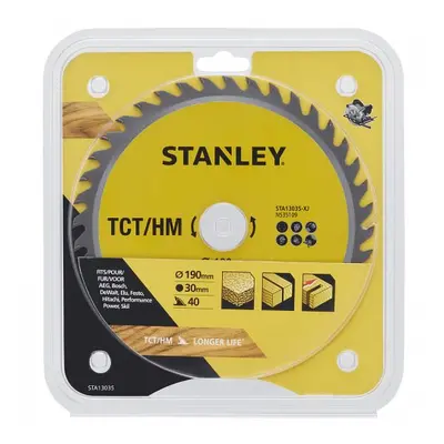 Pilový kotouč TCT/HM pro příčné řezy 190 x 30 mm, 40 zubů Stanley STA13035 STA13035