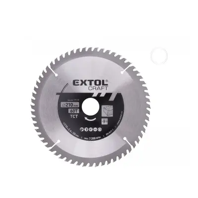 EXTOL CRAFT Kotouč pilový s SK plátky, 210x1,4x30mm, 60T 19110