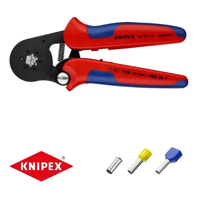 Samonastavitelné kleště 180 mm KNIPEX 97 53 14 - pro lisování kabelových koncovek. Chromováno, p