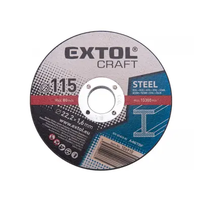 EXTOL CRAFT Kotouče řezné na kov 115x1,6x22,2mm (1bal/5ks) 106910