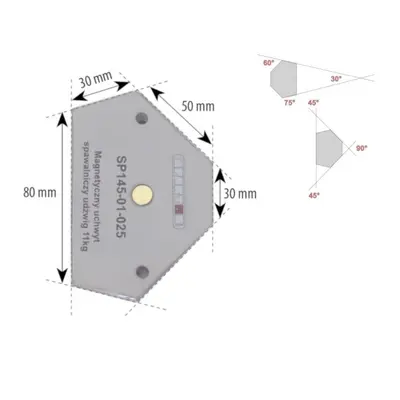 Spartus Úhlový magnet 11kg, 6-úhelník SP145-01-025