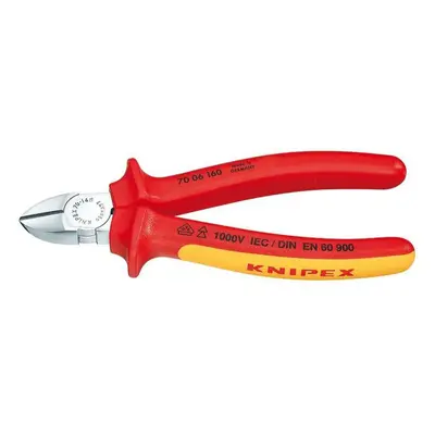 Boční štípací kleště 125 mm - 1000V. KNIPEX 70 06 125 - chromováno, vícesložkové návleky VDE 70 