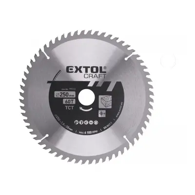 EXTOL CRAFT Kotouč pilový s SK plátky, 250x1,8x30mm 60T 19113