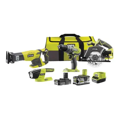 Ryobi R18CK4-252S aku 18 V set (R18DD3 + R18T-0 + RRS1801M + R18CSP + 1 x 5,0 Ah + 1 x 2 Ah bate