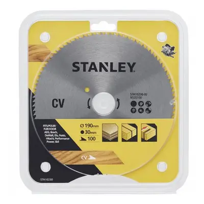 Pilový kotouč pro příčné řezy 190 x 30 mm, 100 zubů Stanley STA10230 STA10230