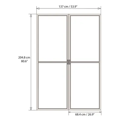 Palram Dveře s moskytiérou pro Torino 3 x 4,25 (šedé) 704949