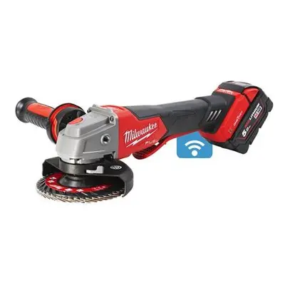 Akumulátorová úhlová bruska 125mm Milwaukee M18 FUEL™ ONE-KEY™ s kolébkovým spínačem M18 ONEFSAG