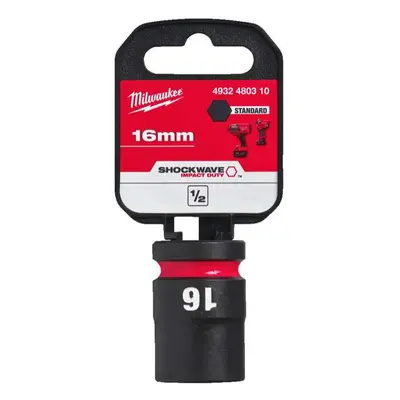 Nástrčná hlavice 1/2" Milwaukee Shockwave™ Impact Duty 16 mm, rázová, krátká 4932480310