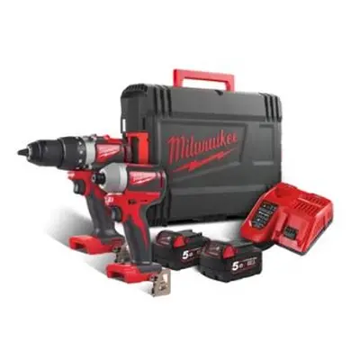 Milwaukee Bezuhlíkový set aku nářadí M18 BLPP2B2-502X 4933464594