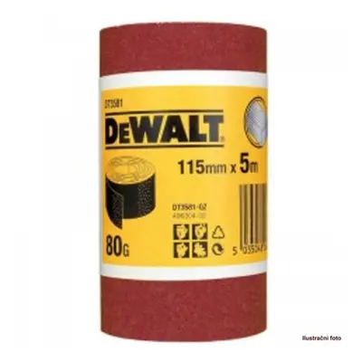 Role brusného papíru 5m x 93mm P 80 DeWALT DT3591 DT3591