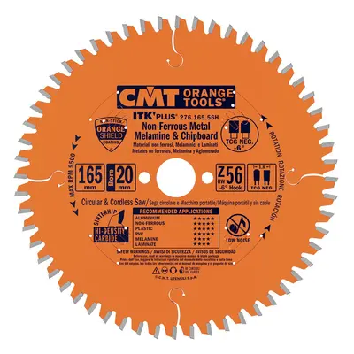 CMT Orange Tools CMT ITK Ultra tenký kotouč na lamino, plast a neželezné kovy - D168x1,8 d20 Z52