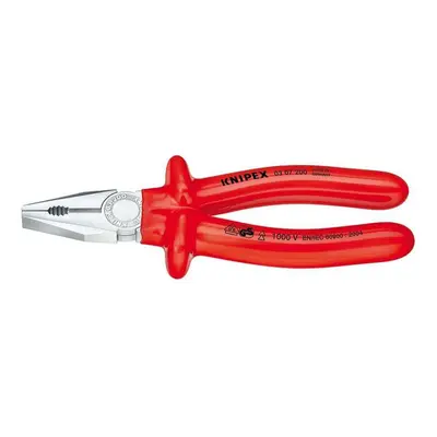 Kombinované kleště 200 mm - 1000V. KNIPEX 03 07 200. Chromováno, VDE - izolace ponorem v lázni 0