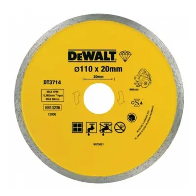 Dia kotouč pro řezačku obkladů DWC410 na řezání dlaždic 110x20mm DeWALT DT3714 DT3714