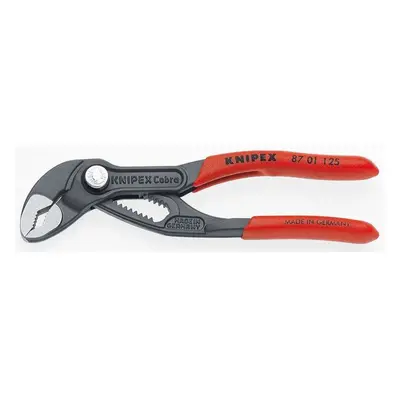 Kleště na trubky Mini-Cobra 125 mm. Knipex 87 01 125 - leštěná hlava, plastové návleky 87 01 125