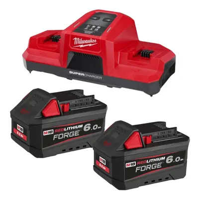 Aku nabíjecí sada Milwaukee M18 FORGENRG-602, 2x Akumulátor M18 FB6 + Aku nabíječka M18 DBSC, 49