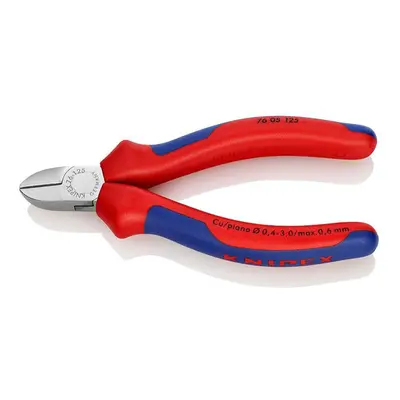 Boční štípací kleště 125 mm pro elektromechaniky KNIPEX 76 05 125 - chromováno, vícesložkové náv