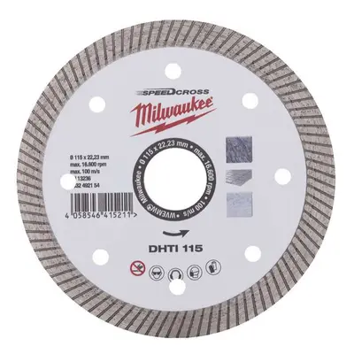 Diamantový rozbrusovací kotúč Milwaukee DHTI 115 mm - celoobvodový 4932492154