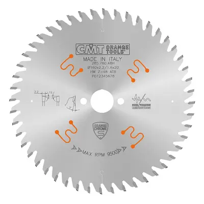 CMT Orange Tools CMT CHROME Pilový kotouč pro finální příčné řezy - D160x2,2 d20 Z48 HW C2857604