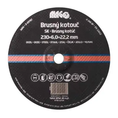 Magg Brusný kotouč na kov 230x6x22,2 mm BK230