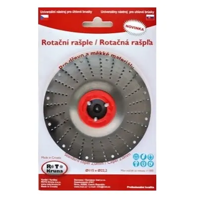 ROTO Kruna Rotační rašple 125x22,2mm - standard čepel 2,0mm ROTO12520