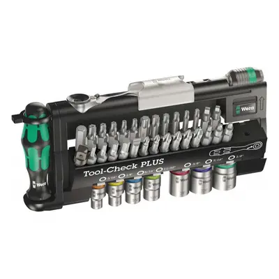 Wera 056491 Bity, hlavice a ráčna 1/4" Zyklop Tool-Check PLUS Imperial s držákem 889/4/1 K (Palc