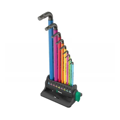 Wera 133165 Zástrčné klíče inbus 950/9 Hex-Plus Multicolour 3, BlackLaser (Sada 9 dílů) 05133165