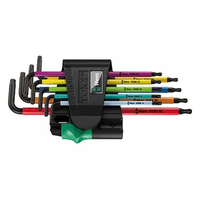 Wera 073599 Zástrčné klíče 967 SPKL/9 TORX BO Multicolour, BlackLaser (Sada 9 dílů) 05073599001