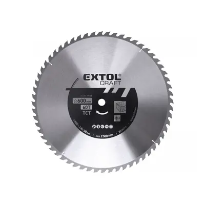 EXTOL CRAFT Kotouč pilový s SK plátky, 600x3,0x30mm 60T 19128