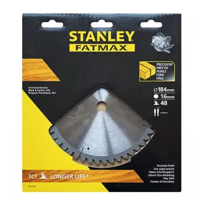 Pilový kotouč TCT/HM brousitelný pro příčné řezy 184 x 16 mm, 48 zubů Stanley STA15545 STA15545