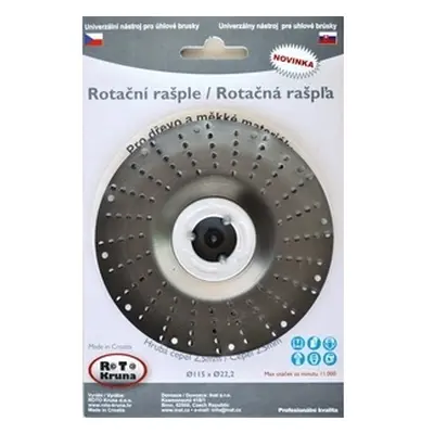 ROTO Kruna Rotační rašple 125x22,2mm - hrubá čepel 2,5mm ROTO12525