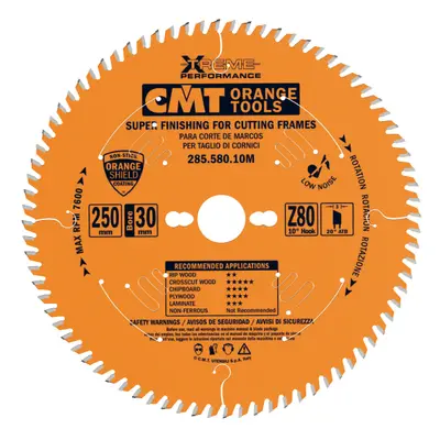 CMT Orange Tools CMT XTreme Pilový kotouč na profilové lišty - D250x3,0 d30 Z80 HW C28558010M