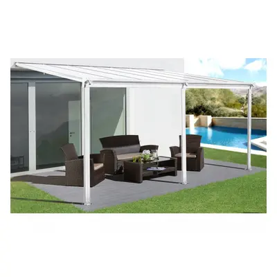 LANIT PLAST hliníková pergola LANITPLAST WALL 43 bílá + čirý PC LG2126