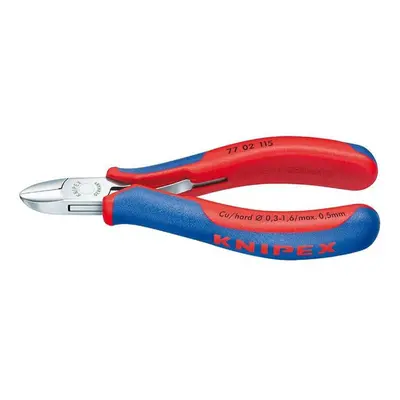 Boční štípací kleště pro elektroniku 130 mm KNIPEX 77 02 130 - leštěná hlava, vícesložkové návle