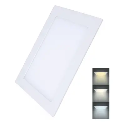 Solight LED mini panel CCT, podhledový, 24W, 1800lm, 3000K, 4000K, 6000K, čtvercový WD145