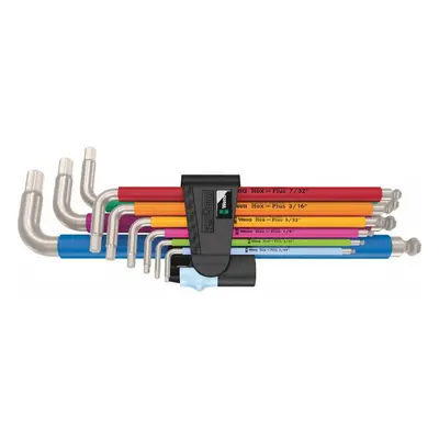 Wera 022860 Zástrčné klíče inbus 3950/9 Hex-Plus Multicolour Imperial Stainless 1, palcové, nere