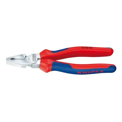 Silové kombinované kleště 180 mm. KNIPEX 02 05 180 - chromováno, vícesložkové návleky 02 05 180