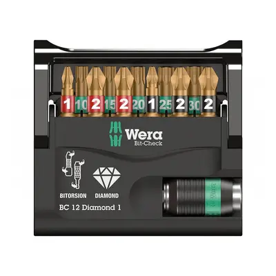 Wera 057421 Bity Bit-Check 12 Diamond 1 s držákem 889/4/1 K (Sada 12 dílů) 05057421001