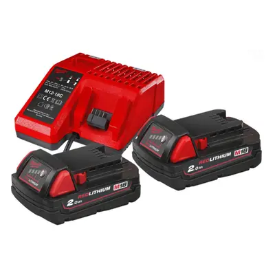 Aku nabíjecí sada Milwaukee M18 NRG-202, 2x Akumulátor M18 B2 + Aku nabíječka M12-18 C, 49334592