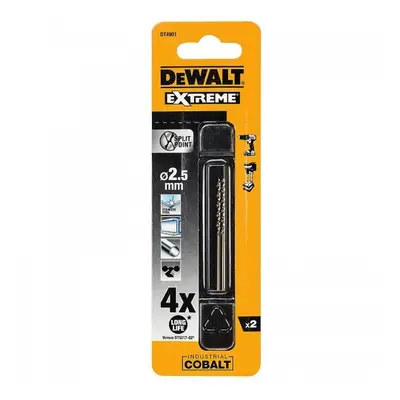 Vrták do kovu HSS-E COBALT 2,5x57mm (2ks) DeWALT DT4901 DT4901