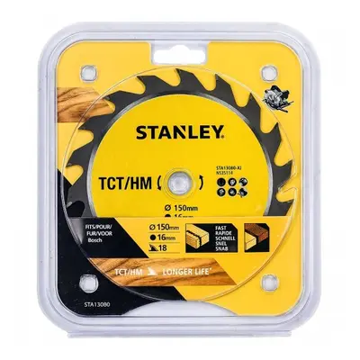 Pilový kotouč TCT/HM pro podélné řezy 150 x 16 mm, 18 zubů Stanley STA13080 STA13080