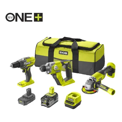 Ryobi RCK183C-242S sada nářadí ONE+ (R18DD3 + R18AG + R18SDS + 1x 4Ah + 1x 2Ah baterie + nabíječ