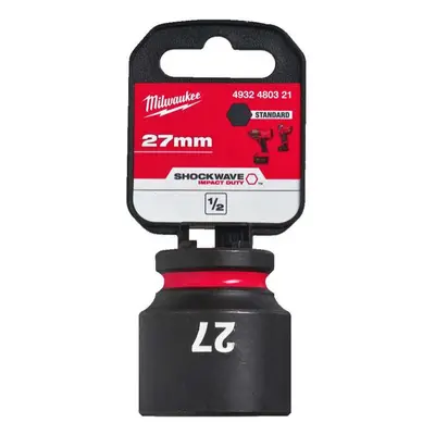 Nástrčná hlavice 1/2" Milwaukee Shockwave™ Impact Duty 27 mm, rázová, krátká 4932480321