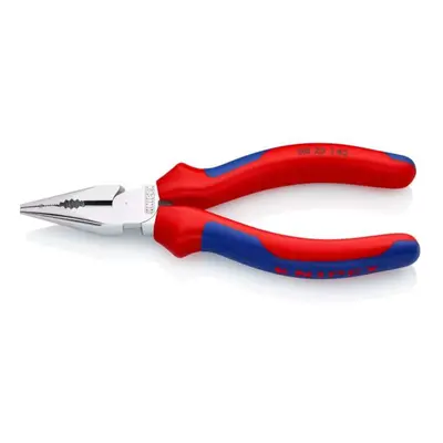 Kleště kombinované úzké ploché KNIPEX 08 25 145, 145 mm - pochromované kleště, vícesložkové návl