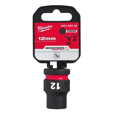 Nástrčná hlavice 1/2" Milwaukee Shockwave™ Impact Duty 12 mm, rázová, krátká 4932480306