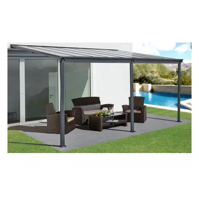 LANIT PLAST hliníková pergola LANITPLAST WALL 43 antracit + bronz PC LG2122