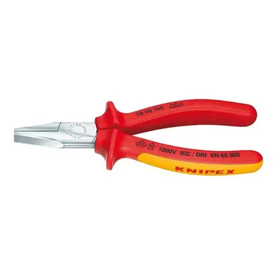 Ploché kleště 160 mm - 1000 V. KNIPEX 20 06 160 - chromováno, vícesložkové návleky VDE 20 06 160