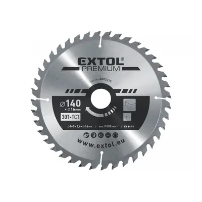 EXTOL PREMIUM Kotouč pilový s SK plátky 140x2,0x16mm, 30T 8803210