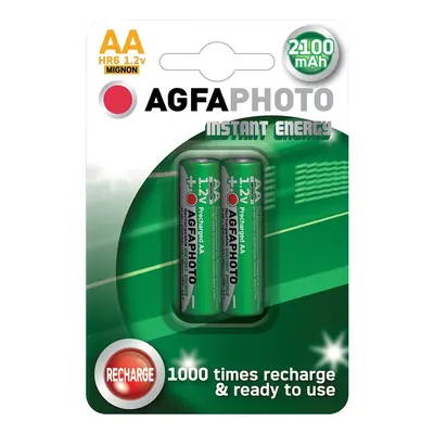 AgfaPhoto přednabitá baterie AA, 2100mAh, 2ks AP-HR62100IE-2B