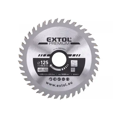 EXTOL PREMIUM Kotouč pilový s SK plátky 125x1,3x22,2mm, 40T 8803207