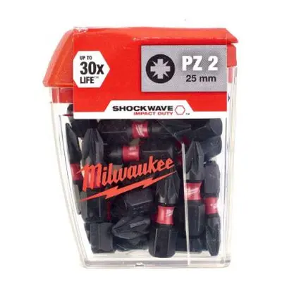 Milwaukee šroubovací bity SHW PZ2 25mm - 25ks 4932430864